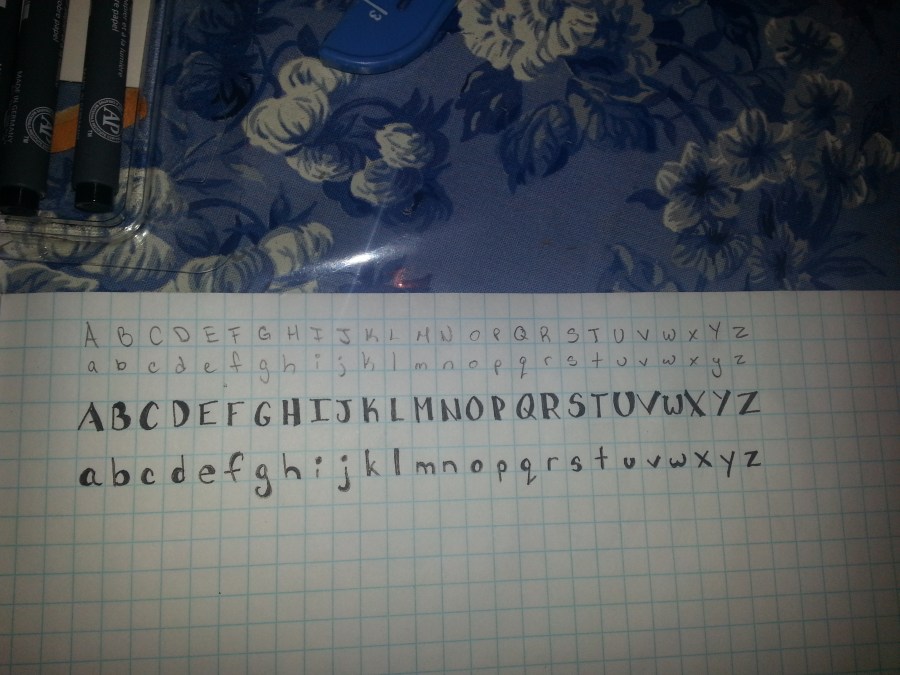 typography sketches.
